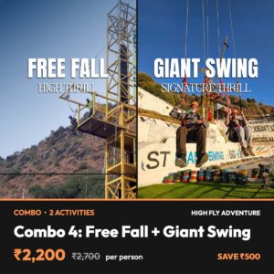 Combo 4: Free Fall + Giant Swing – High Fly Adventure, Suwakholi near Mussoorie