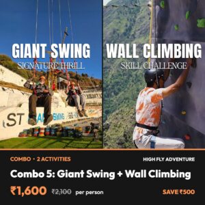Combo 5: Giant Swing + Wall Climbing – High Fly Adventure, Suwakholi near Mussoorie