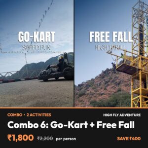 Combo 6: Go-Kart + Free Fall – High Fly Adventure, Suwakholi near Mussoorie